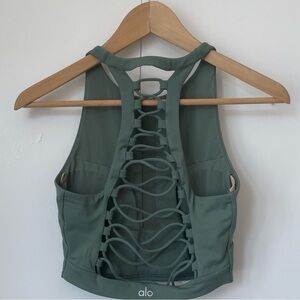 Alo criss cross back sports bra tank